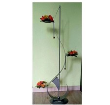 Kerzenständer Boden Bodenleuchter für 3 Teelichter Metall 90 cm von Formano 