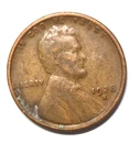 1928 S Lincoln Wheat Cent, Penny, Fine