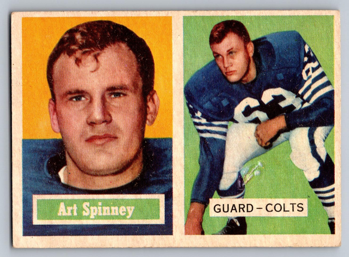 1957 Topps #17 Art Spinney Baltimore Colts