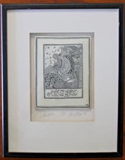 Marsha McCarthy Drawing on Clay Signed 446/500  Framed 1996