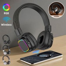Wireless Headphones Headsets Super Bass Bluetooth Foldable Stereo Earphones Mic