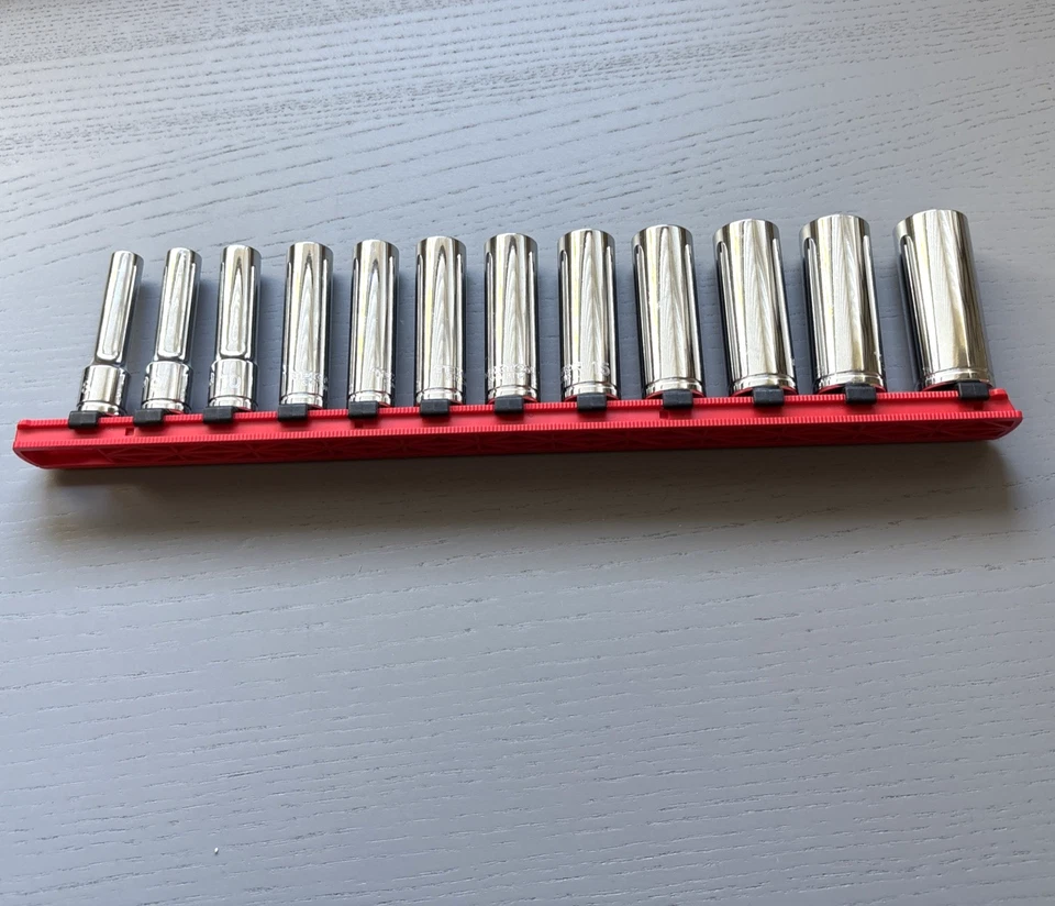 TEKTON # SHD91106 3/8" Dr. Metric Deep 6-Point 12-Piece Socket Set Fast Shipping - Image 2 of 3