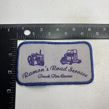 Vtg RAMON'S ROAD SERVCIE TRUCK TIRE CENTER Trucking Farmer Tractor Patch 50KE