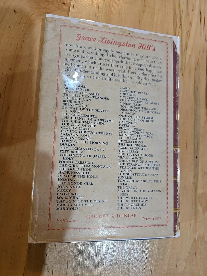 VTG SPICE BOX ©1943 Christian Romance Novel GRACE LIVINGSTON HILL HC DJ - Image 3 of 4