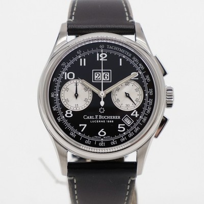 Carl F. Bucherer Heritage Bicompax Annual Steel Black 41mm 00.10803.08.32.01