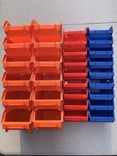 Horusdy Sdy-97904 30 Storage Bins Parts Organizer 12 Orange 9 Red 9 Blue