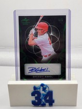 2024 Leaf Trinity - Autographs Brady Ebel #BA-BE1 Electric Green 1/1 (AU, RC)