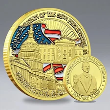 Barack Obama Inauguration Commemorative Coin 2009 40mm Collectible Medal Gifts