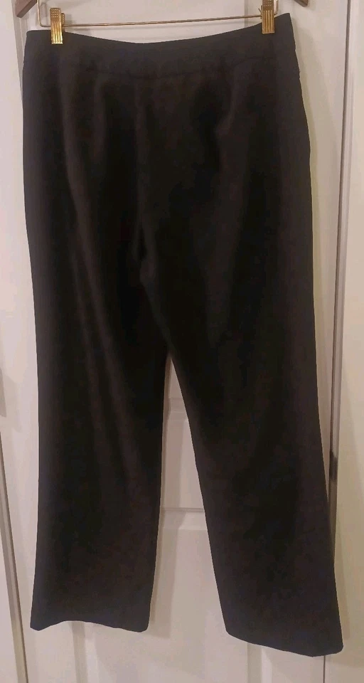 Larry Levine Stretch Dress Pants Womens Size 10 Black Career Office - Image 2 of 4
