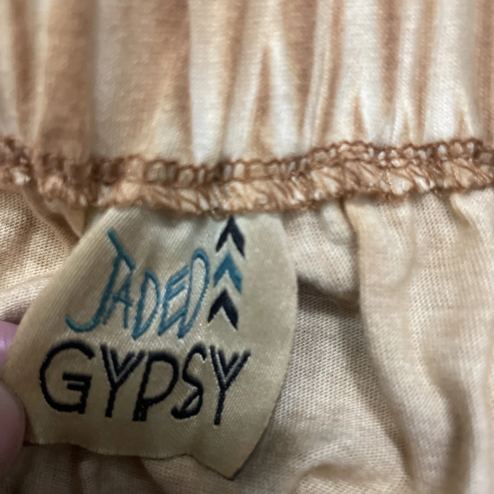 Falda midi de encaje en capas de algodón gitano jadiado O/S Boho Festival Cottagecore Foto 4 de 4