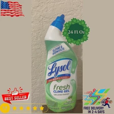 Lysol Toilet Bowl Cleaner Gel, For Cleaning and Disinfecting, Forest Rain Scent
