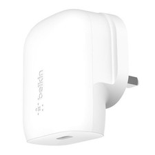 Belkin BoostCharge 30W Wall Charger with PPS USB-C PD for Apple Samsung - White