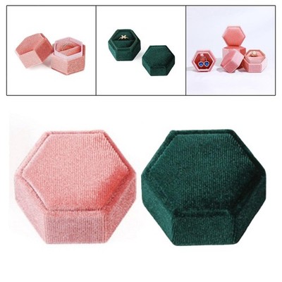 Hexagonal Cord Ring Box Holder Case für Vorschlag Valentine Ceremony
