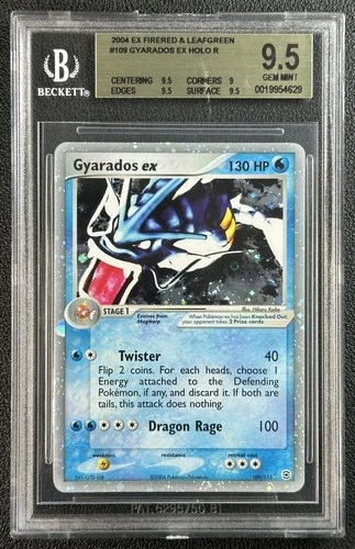 GYARADOS EX BGS 9.5 2004 POKEMON FIRERED & LEAFGREEN #109/112 RARE 629