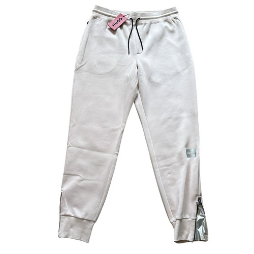 Hugo Boss Duipiano Jersey Jogger Jogginghose Reißverschluss Saum Rosa Herren Gr. XL