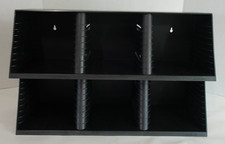 Vtg 60 CD 2 PC Slide Together Tabletop Wall Mount Media Storage Holders 30X2