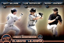 2000 Pacific #15 Randy Johnson / Matt Williams / Luis Gonzalez Diamond Leaders