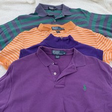 Lot of 4 USED Ralph Lauren Polo Shirts Size Medium All Short Sleeve