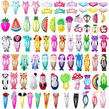 Girls Hair Clips Barrettes 80 Pcs Metal Snap for Kids