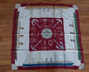 Magnifique écharpe vintage Gucci 4 grandes voiles bateaux vap"x33" réf2015