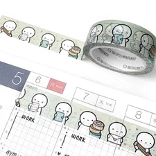 NEW The Coffee Monsterz Co TCMC Planning Time 2.0 15mm Washi Tape Roll