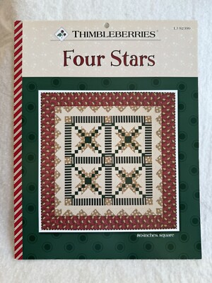 Thimbleberries Four Stars Quilt pattern booklet for 80'' square quilt New LJ92399