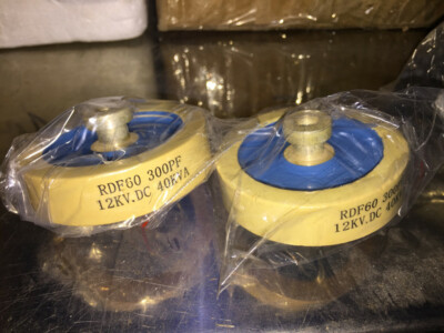 RDF60 300PF 12kV DC 40KVA High Frequency High Voltage Ceramic Capacitor 60MM