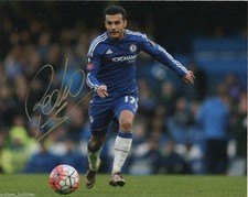 Chelsea FC Pedro Autographed Signed 8x10 Photo COA L