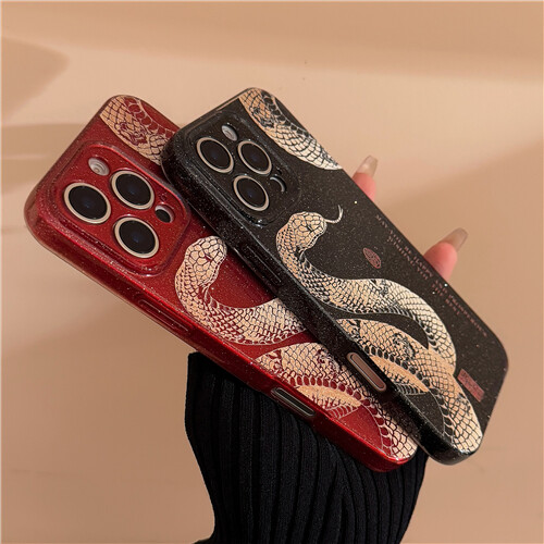 Glitter Cartoon Snake Shockproof Soft Case For iPhone 16 15 14 13 Pro Max Cover - Bild 8 von 13