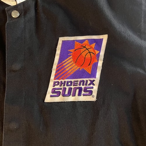 NBA Phoenix Suns Jeff Hamilton Leather Big Logo Jacket Mens XL Vintage - Picture 4 of 24