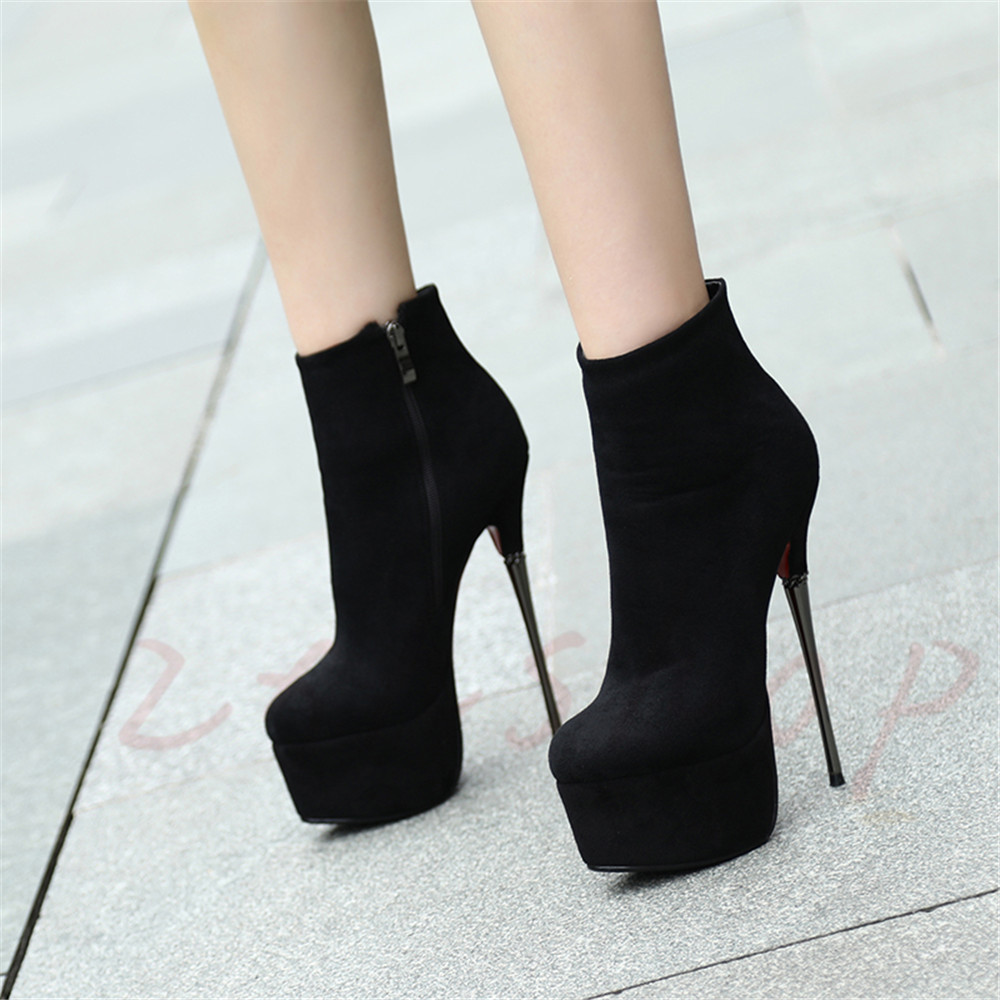 16cm High Heels Damen Platform Ankle Stiefel Stilettos Nachtclub Stiefeletten 16cm High Heels Damen Platform Ankle Stiefel Stilettos Nachtclub Stiefeletten