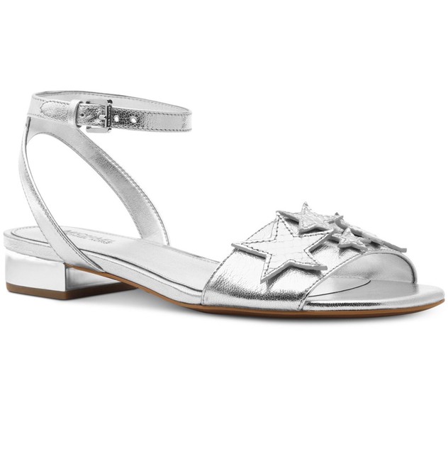 michael kors silver wedges