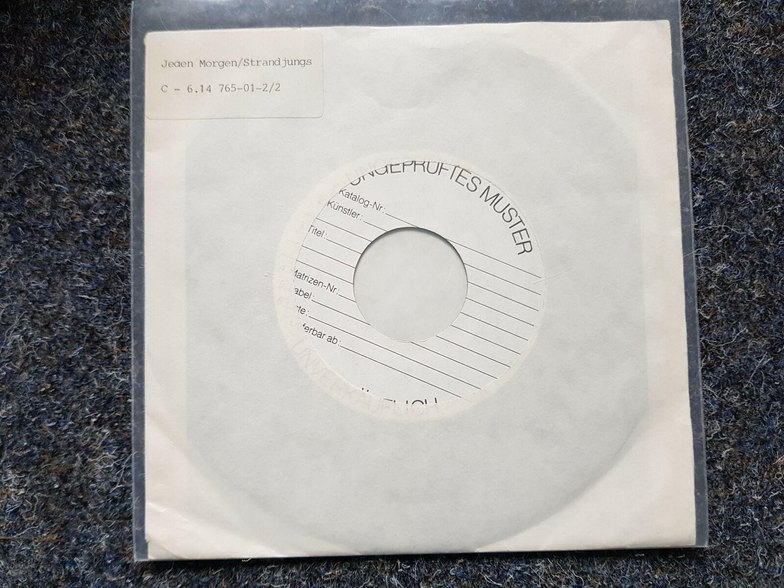 7"" Single Vinyl Strandjungs - Jeden Morgen TESTPRESSING