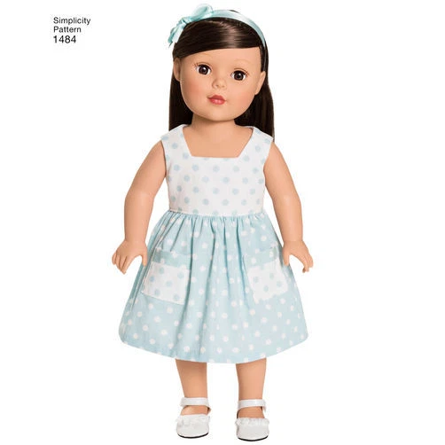 Simplicity Sewing Pattern 1484 Dolls Clothes to fit Dolls approx 18in 45.5 cm - image 4 of 4
