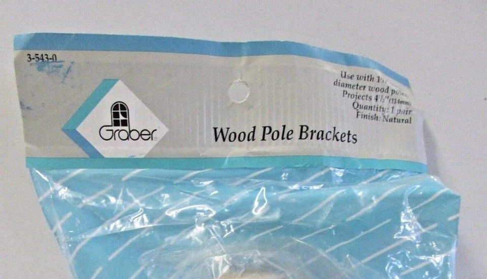 ¡NUEVO! (2) SOPORTES POSTE MADERA GRABADOR, Nº 3-543-0 ACABADO MADERA NATURAL Foto 2 de 2