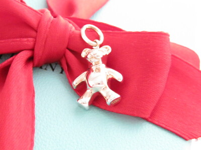 Authentisch Neu Tiffany & Co Silber Bär Anhänger Charm für Halskette oder Armband