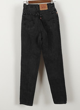 Vintage 90s Levi's 501 18501-0660 Womens Black Denim Jeans Made in USA 5 L 24x33