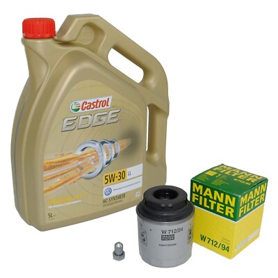 5L Castrol EDGE TITANIUM 5W-30 Longlife MANN Ölfilter Audi A1 A3 Skoda Octavia