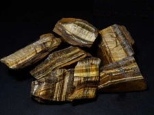 Tigers Eye Collection 10 OZ Lot Natural Tigers Eye Crystal Chunks