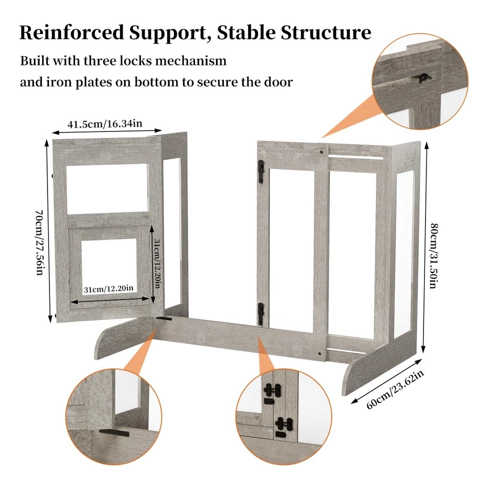Türschutzgitter ausziehbar Treppenschutzgitter ohne Bohren Welpenlaufstall 100cm - Bild 4 von 4