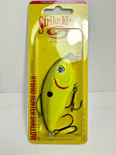 Strike King HYBRID HUNTER SHALLOW Crankbait Floating Chartreuse Black Back