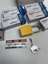Lot Of 6 Brady Facility Management Yellow,  Safety Locks, Similar Master Lock ￼