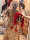 Scary little girl zombie prop retired static Halloween prop — photo 3