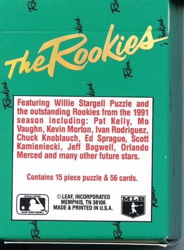 1991 Donruss The Rookies Set w/Willie Stargell Puzzle (56)