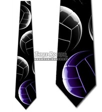 Volleyball Stacked PurpleTie Men's Sports Team Neck Ties Brand New