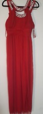 Three Pink Hearts Red Formal Prom Dress Size 13 New with Tags