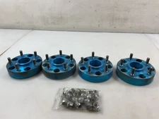 Jeep JK Wrangler 1.5inch Wheel Spacer Set (4) with All Lug Blue 2007-2017 004695