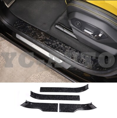 For 18-23 Lamborghini URUS Forged Carbon Fiber Door Sill Guard Plate Panel Cover