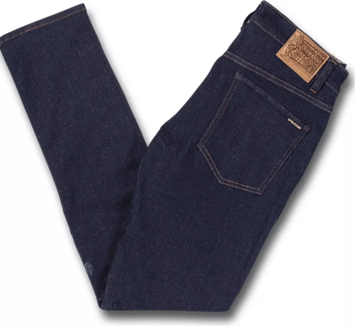 Volcom Men's 2 X Vorta Tapered Jeans Denim Relaxed Ride Slim Tapering Size 34