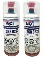 SprayMax 2K DTM Topcoat White High Gloss, 3680223, Aerosol (2 Pack)